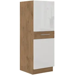 Szafka kuchenna dolna 50 cm słupek VIGO 50DK 145 1F (3S) biała połysk - dąb lancelot