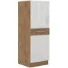 Szafka kuchenna dolna 50 cm słupek VIGO 50DK 145 1F (3S) biała połysk - dąb lancelot