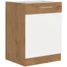 Szafka kuchenna dolna 60 cm VIGO 60D 1F BB biała połysk - dąb lancelot mat