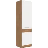 Szafka kuchenna dolna 60 cm słupek VIGO 60DK 210 2F biała połysk - dąb lancelot mat