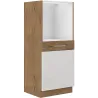 Szafka kuchenna dolna 60 cm słupek VIGO 60DP 145 1F BB biała połysk - dąb lancelot