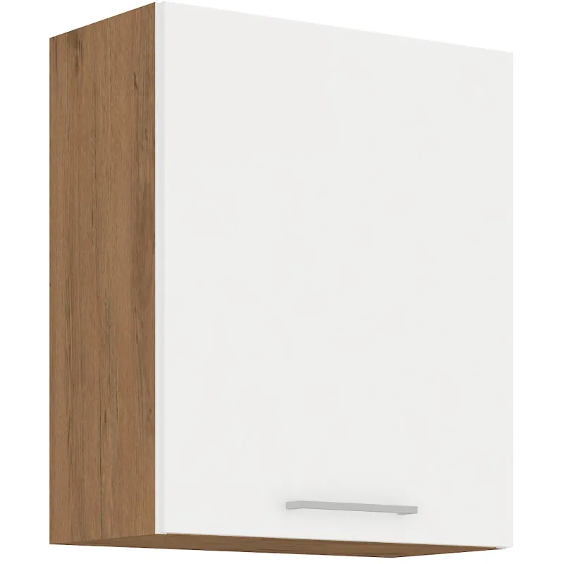 Szafka kuchenna górna 60 cm VIGO 60G 72 1F biała połysk - dąb lancelot mat