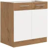 Szafka kuchenna pod zlew 80 cm biała połysk VIGO 80ZL 2F BB