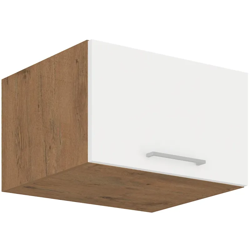 Szafka kuchenna górna 60 cm VIGO 60NAGU 36 1F biała połysk - dąb lancelot mat