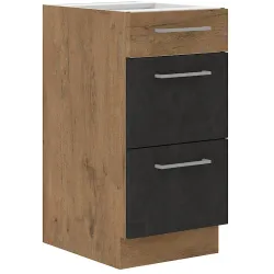 Szafka kuchenna dolna 40 cm z szufladami VIGO 40D 3S BB matera - dąb lancelot