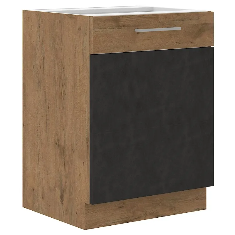 Szafka kuchenna dolna 60 cm VIGO 60D 1F BB matera - dąb lancelot mat