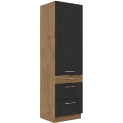 Szafka kuchenna dolna 60 cm słupek VIGO 60DKS 210 3S 1F matera - dąb lancelot mat