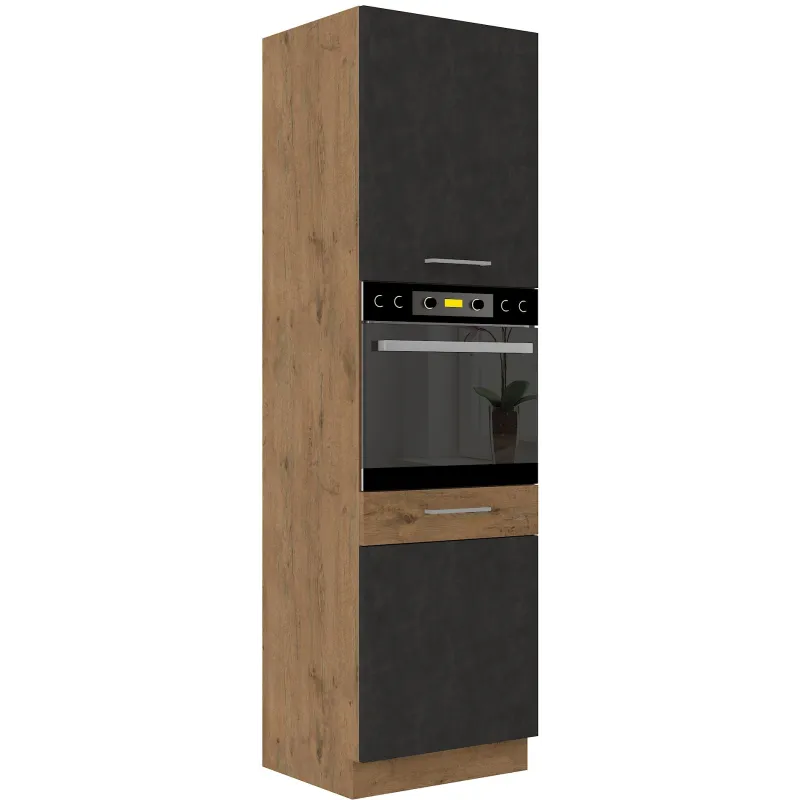 Szafka kuchenna dolna na piekarnik 60 cm słupek VIGO 60DP 210 2F matera - dąb lancelot mat