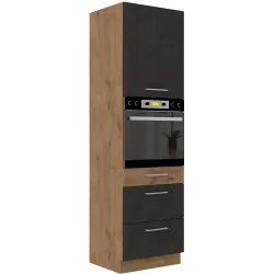 Szafka kuchenna dolna 60 cm słupek VIGO 60DPS 210 3S 1F matera - dąb lancelot mat