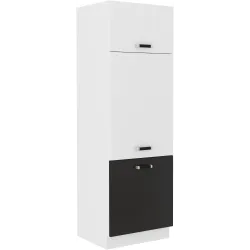 Szafka kuchenna dolna 60 cm słupek OMEGA 60HSKK 200 2F czarno biała