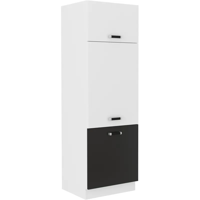 Szafka kuchenna dolna 60 cm słupek OMEGA 60HSKK 200 2F czarno biała