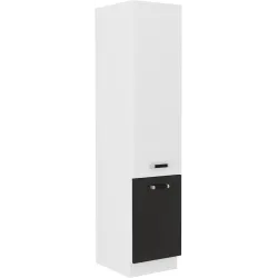 Szafka kuchenna dolna 40 cm słupek OMEGA 40HSG 200 2F czarno biała