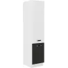 Szafka kuchenna dolna 40 cm słupek OMEGA 40HSG 200 2F czarno biała
