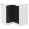Szafka kuchenna dolna narożna OMEGA 89x89DN 1F ZB z blatem czarno biała
