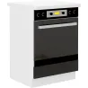 Szafka kuchenna dolna 60 cm pod piekarnik OMEGA 60D GAZ ZB z blatem czarno biała