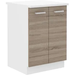 Szafka kuchenna dolna 60 cm DAVE 60D 2F ZB z blatem dąb trufel