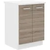 Szafka kuchenna dolna 60 cm DAVE 60D 2F ZB z blatem dąb trufel