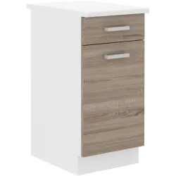 Szafka kuchenna dolna 40 cm DAVE 40D 1S1F ZB z blatem dąb trufel