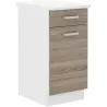 Szafka kuchenna dolna 40 cm DAVE 40D 1S1F ZB z blatem dąb trufel