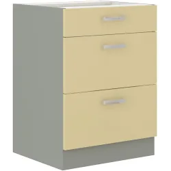 Szafka kuchenna dolna 60 cm KARMEN 60D 3S BB krem połysk