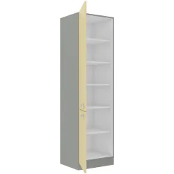 Szafka kuchenna dolna 60 cm słupek KARMEN 60DK 210 2F krem połysk