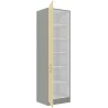 Szafka kuchenna dolna 60 cm słupek KARMEN 60DK 210 2F krem połysk