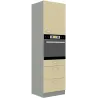 Szafka kuchenna dolna na piekarnik 60 cm słupek KARMEN 60DPS 210 3S 1F krem połysk