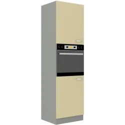 Szafka kuchenna dolna na piekarnik 60 cm słupek KARMEN 60DP 210 2F krem połysk