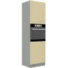 Szafka kuchenna dolna na piekarnik 60 cm słupek KARMEN 60DP 210 2F krem połysk
