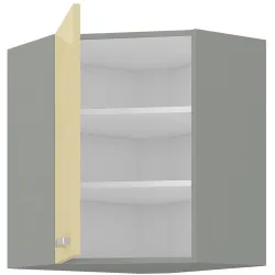 Szafka kuchenna górna narożna KARMEN 58x58 GN 72 1F krem połysk