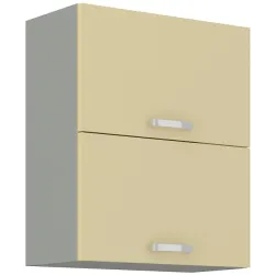 Szafka kuchenna górna 60 cm KARMEN 60GU 72 2F krem połysk