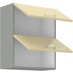 Szafka kuchenna górna 60 cm KARMEN 60GU 72 2F krem połysk