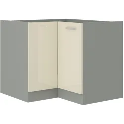 Szafka kuchenna dolna narożna KARMEN 89x89DN 1F BB krem połysk