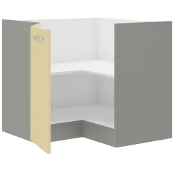 Szafka kuchenna dolna narożna KARMEN 89x89DN 1F BB krem połysk