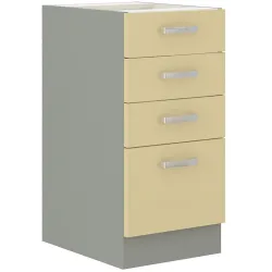 Szafka kuchenna dolna 40 cm KARMEN 40D 3S BB krem połysk
