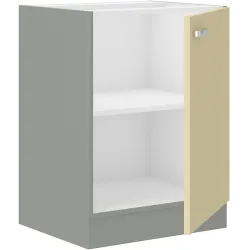 Szafka kuchenna dolna 60 cm KARMEN 60D 1F BB krem połysk