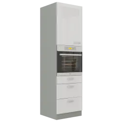 Szafka kuchenna dolna na piekarnik 60 cm słupek BIANCA 60DPS 210 3S 1F biała połysk