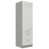 Szafka kuchenna dolna 60 cm słupek BIANCA 60DKS 210 3S 1F biała połysk