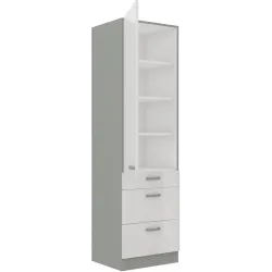 Szafka kuchenna dolna 60 cm słupek BIANCA 60DKS 210 3S 1F biała połysk