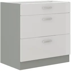 Szafka kuchenna dolna BIANCA 80D 3S BB biała połysk