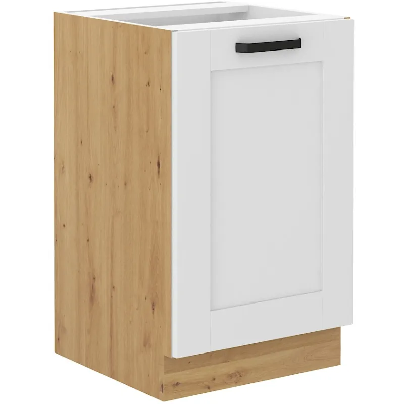Szafka kuchenna pod zlew 50 cm biała LUNA 50D ZL 1F BB WHAR