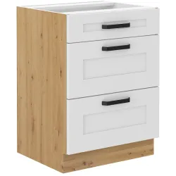 Szafka kuchenna dolna 60 cm LUNA 60D 3S BB WHAR mat