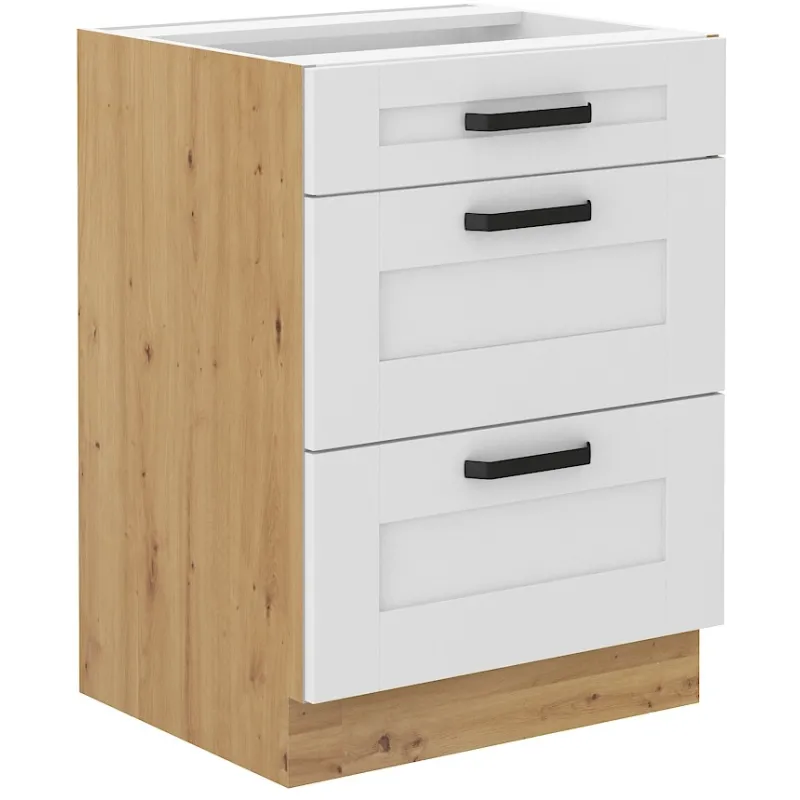 Szafka kuchenna dolna 60 cm LUNA 60D 3S BB WHAR mat