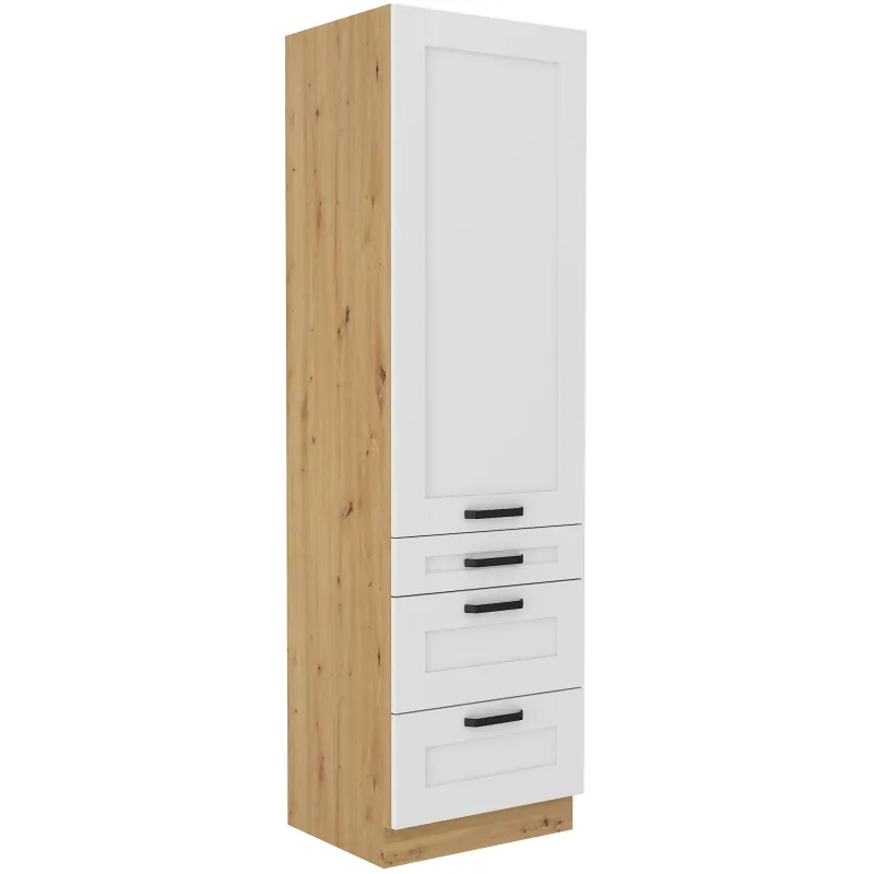 Szafka kuchenna dolna 60 cm słupek LUNA 60DKS 210 3S 1F WHAR mat
