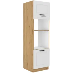 Szafka kuchenna dolna na piekarnik i mikrofalę 60 cm słupek LUNA 60DPM 210 2F WHAR mat