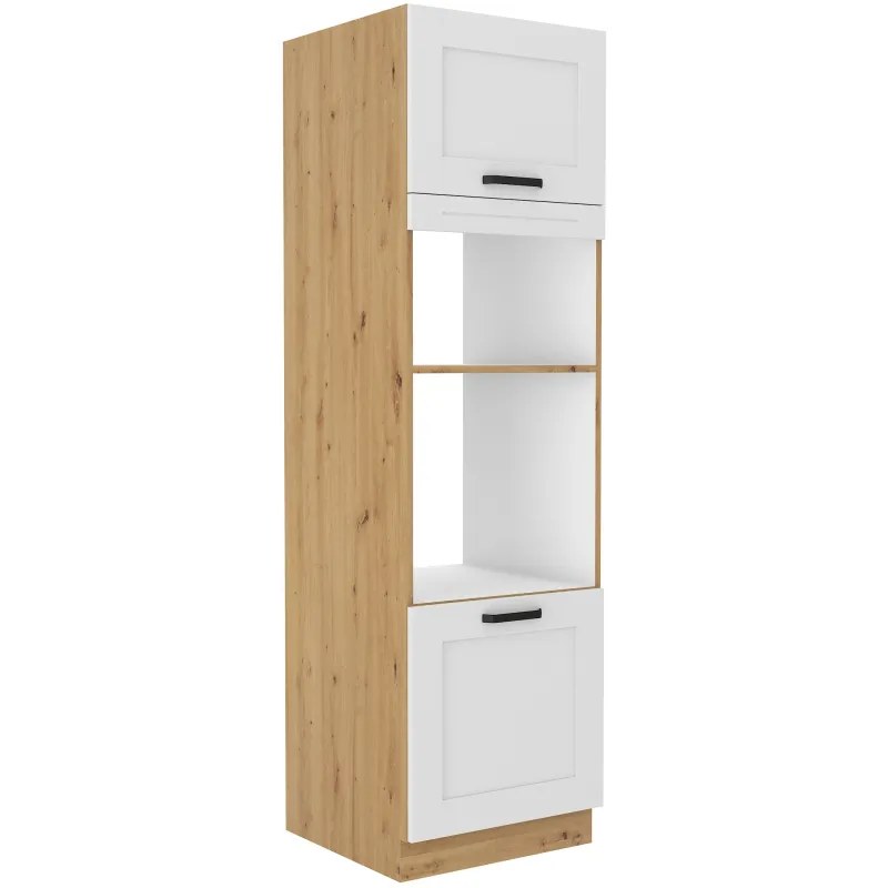 Szafka kuchenna dolna na piekarnik i mikrofalę 60 cm słupek LUNA 60DPM 210 2F WHAR mat