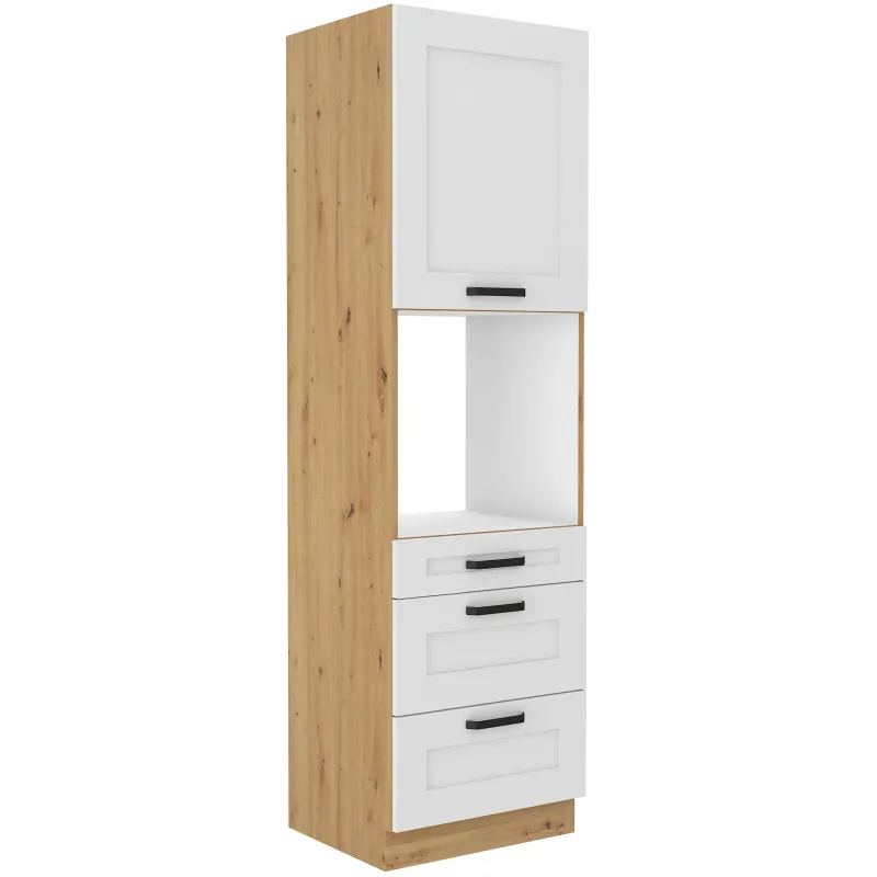 Szafka kuchenna dolna na piekarnik 60 cm słupek LUNA 60DPS 210 3S 1F WHAR mat