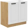 Szafka kuchenna pod zlew 80 cm biała LUNA 80ZL 2F BB WHAR