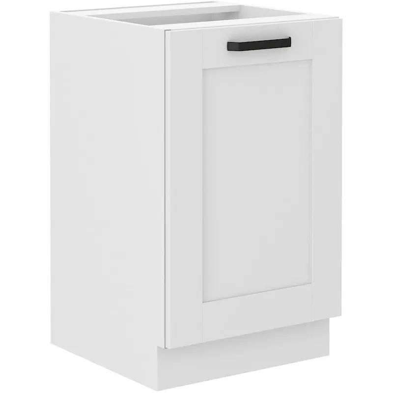 Szafka kuchenna pod zlew 50 cm biała LUNA 50D ZL 1F BB WHWH