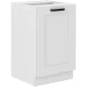 Szafka kuchenna pod zlew 50 cm biała LUNA 50D ZL 1F BB WHWH
